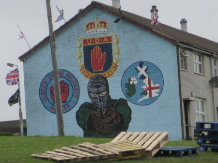 Protestant Paramilitary houses in Bangor.