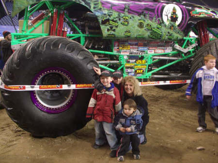 Little boys in awe!!  AND Gravedigger!