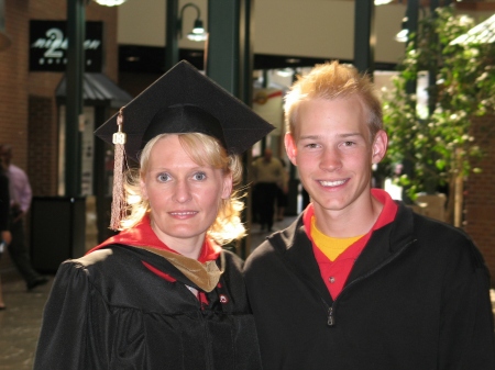 Me and my son "Mace" at my MBA Graduation