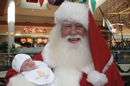 Santa holding Carden '08