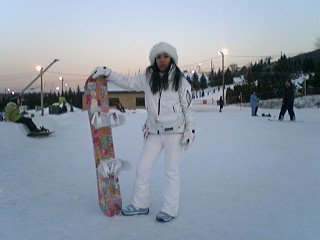 me, snowboarding Blue Mountain 02/01/09