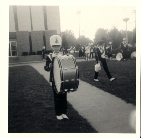 Nick 1973 with FPHS bass drum