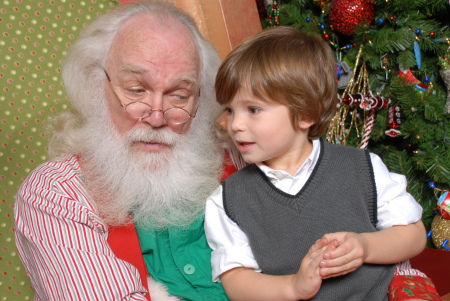 Grandson w/Santa 2008