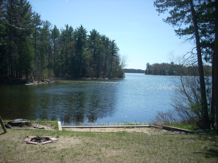 My backyard minus the boat and dock...too cold