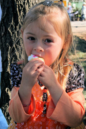 Rachel eating - October festivities - - 1