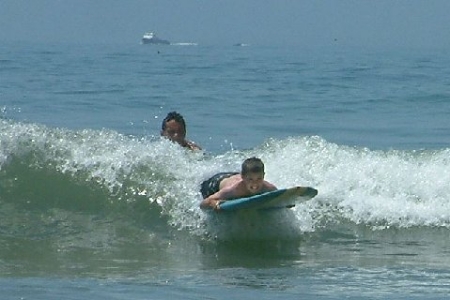 Daddy and Brice at the Beach!