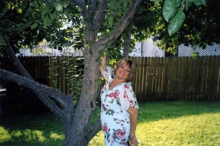 Me holding up an apple tree
