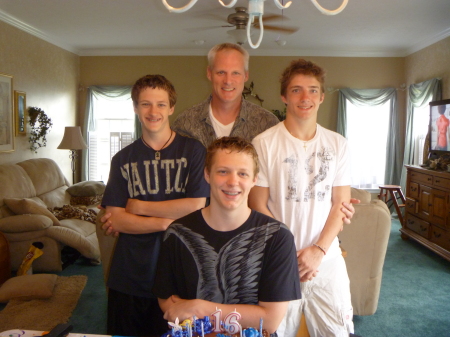 My husband, Greg, and our Boyz