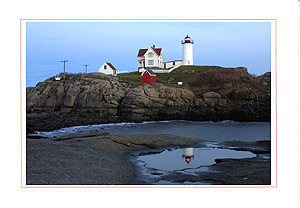 Nubble Light at Dusk, Maine.