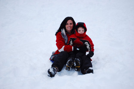 Kyle and Mom in the snow