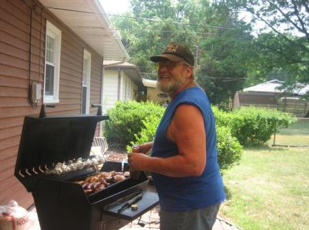My brother-in-law ( the Hulkster) BBQing