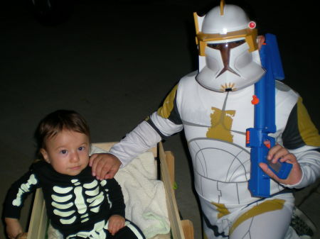 Aaron and Adrian trick or treating