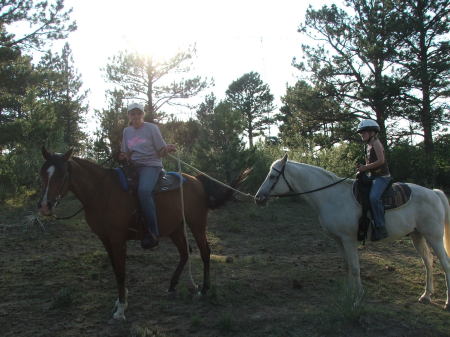 Sara and I heading back to the barn.