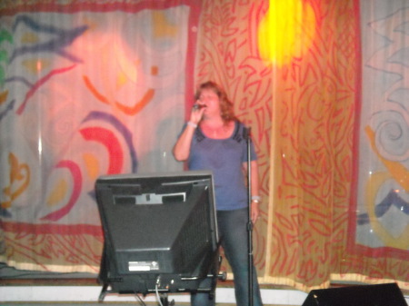 Me singing on the cruise