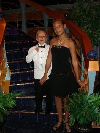 Carla and Dakota on the cruise ship