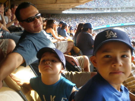 My boys at the Dodger game!