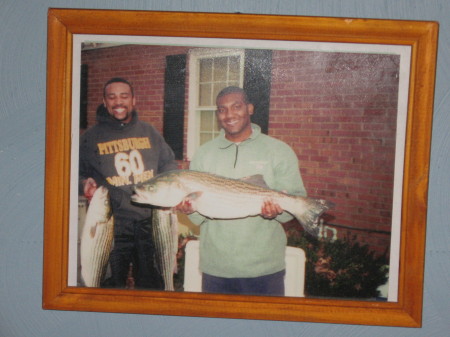 Chesapeake Bay Stripers me and cousin Ervin