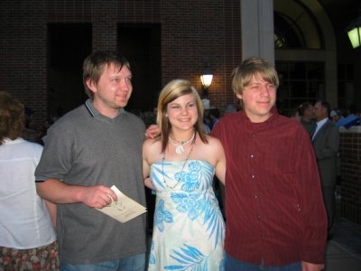 Justin, Mandi, Anthony at her graduation, 2006