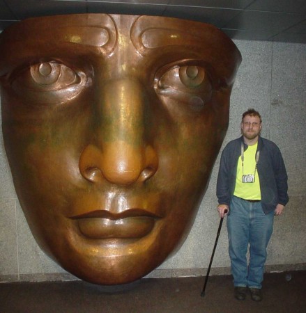 Karl at the Statue of Liberty