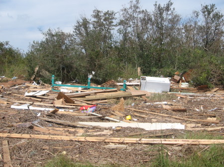 Debris from Hurricane Ike
