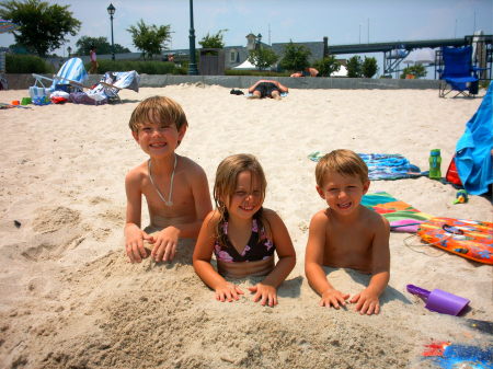 Dalton's first trip to the beach