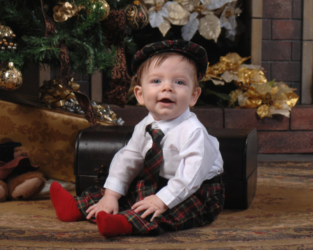 Joshua's Christmas Picture 2008 - 7 months