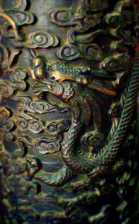 dragon on a pillar