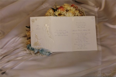 Our Invitation and Wedding Flowers