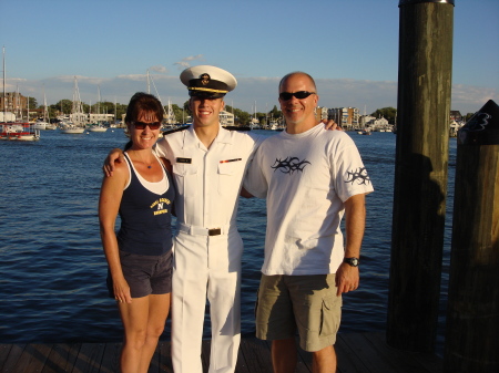 With my wife & son at the Naval Academy 2008