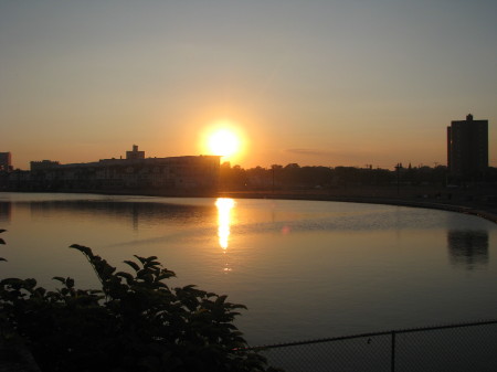 Sunset on Wesley Lake in July