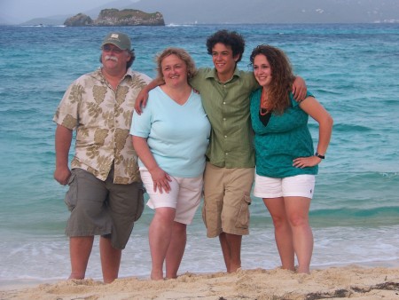 Gary, Lynn with Whit and Ian in St. Thomas