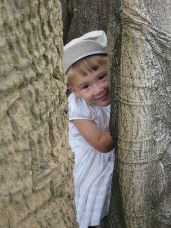 Reagan with trees