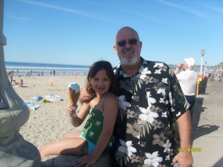 Me & My Granddaughter at the beach