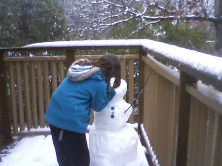 Building a snowman....