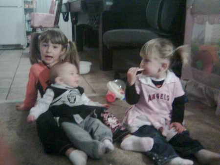 My three lovely granddaughters Halloween 2008.