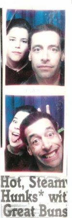 Silly photo booth shot with my son