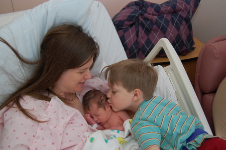 Mom, Jacob and David -- 1 Day Old!!