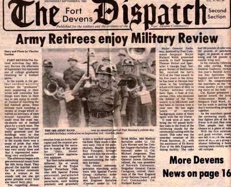 Newspaper from Ft Devens