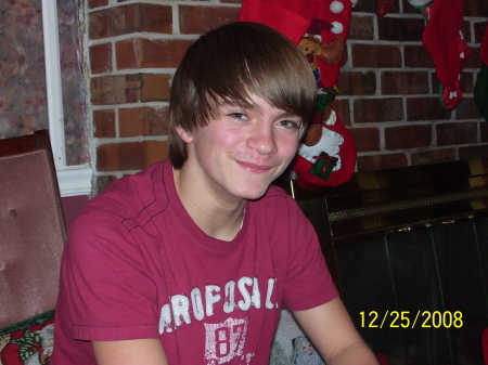 My son Chase on Christmas Day 2008