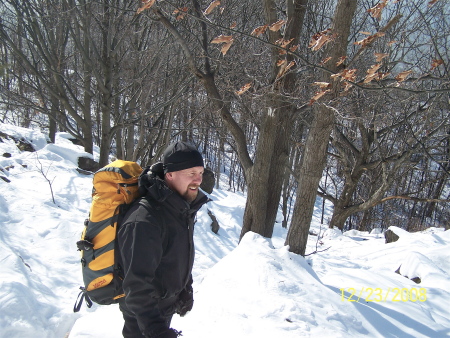 Hiking on breakneck ridge with son