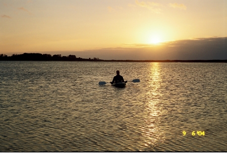 kayaking in Great Salt Pond, Block Island