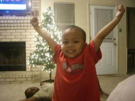 my grandson Jalen on christmas 2008