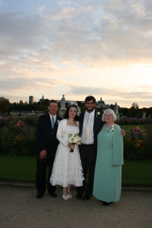 Bride and Groom and parent