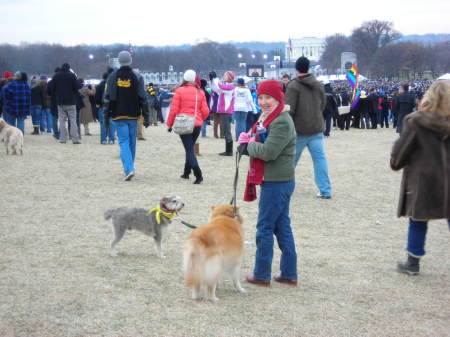 Helene and kiddies on the National Mall