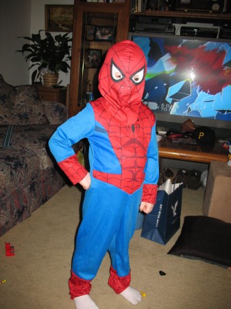 Alex in his Spidy Costume