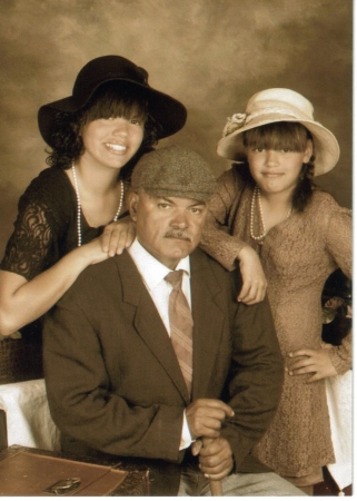 My Girls Irene and Zenaida with their Dad.