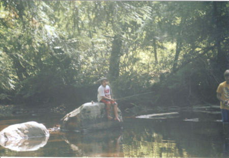 fishing in my backyard-trout-good eating!