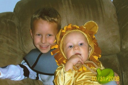 My grandbabies at Halloween