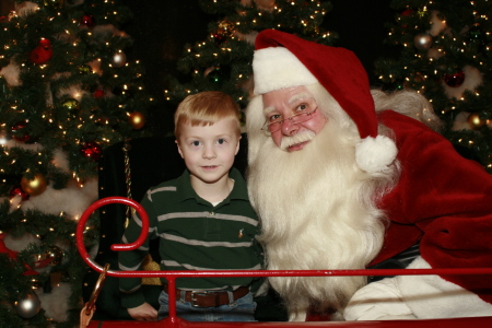 Michael with Santa 2008