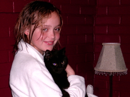 Hailee and our cat Boo